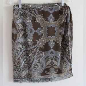 A Line Anne Klein Wrap Around Brown Skirt